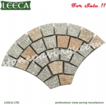 Granite pavers fan pattern paving stones