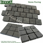 Light grey granite stone interlock pavers