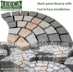 Doha paving stones on net fan pattern cobblestone 