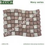 Wavy paving stones porphyry on net