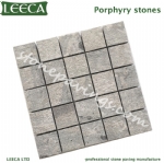 Colorful rose porphyry on mesh