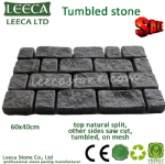 Green porphyry running bond pattern paving stone -14th Xiamen Stone Fair -H10